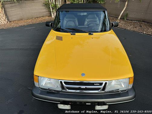 Yellow 1991 Saab 900 Turbo
