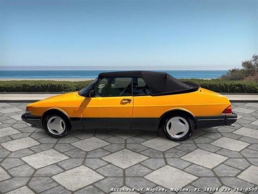 Yellow 1991 Saab 900 Turbo