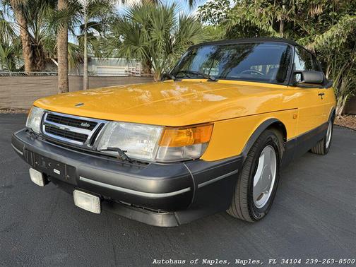 Yellow 1991 Saab 900 Turbo