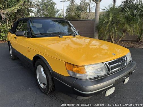 Yellow 1991 Saab 900 Turbo