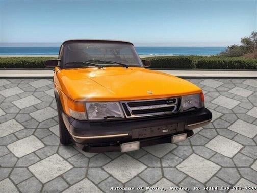 Yellow 1991 Saab 900 Turbo