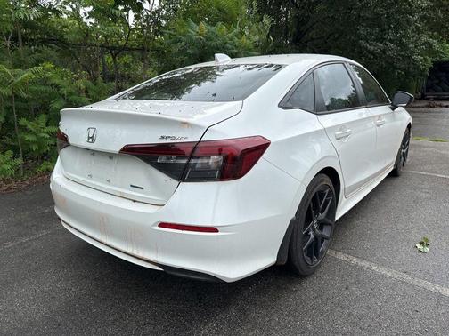 Platinum White Pearl 2025 Honda Civic Hybrid Sport
