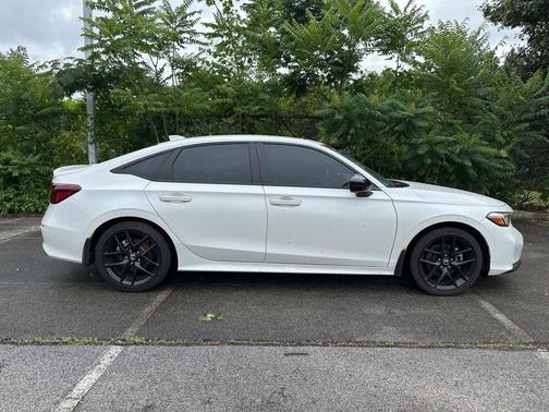 Platinum White Pearl 2025 Honda Civic Hybrid Sport