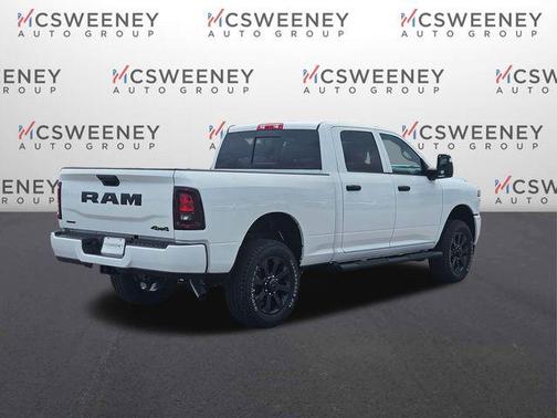 Bright White Clearcoat 2026 RAM 2500 Black Express Crew Cab 4x4 6'4' Box