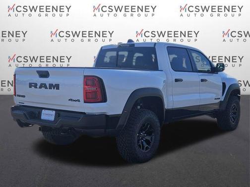 Bright White Clearcoat 2026 RAM 1500 RHO Crew Cab 4x4 5'7' Box