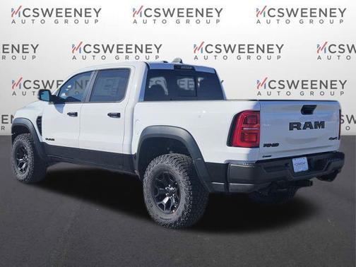 Bright White Clearcoat 2026 RAM 1500 RHO Crew Cab 4x4 5'7' Box