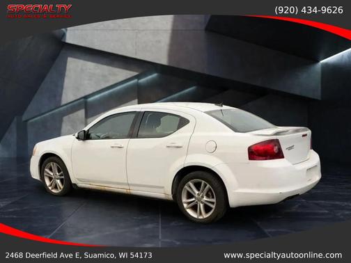 Bright White 2012 Dodge Avenger SXT Plus