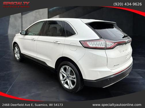 White Platinum Clearcoat Metallic 2018 Ford Edge Titanium