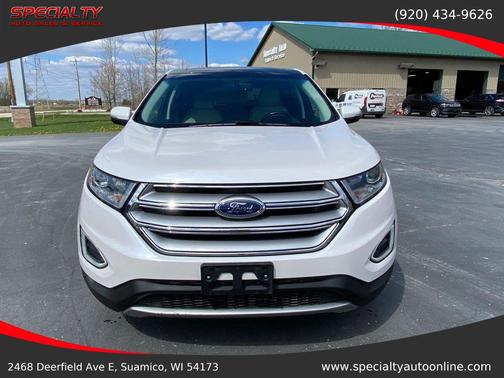 White Platinum Clearcoat Metallic 2018 Ford Edge Titanium