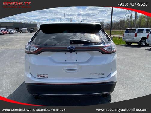 White Platinum Clearcoat Metallic 2018 Ford Edge Titanium