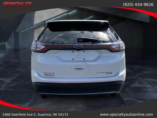 White Platinum Clearcoat Metallic 2018 Ford Edge Titanium