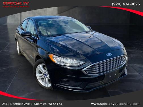 Shadow Black 2018 Ford Fusion Hybrid S