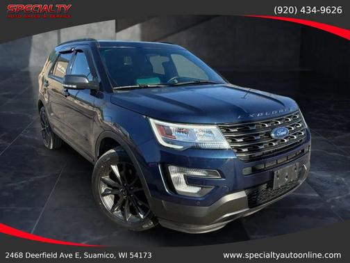 Blue 2017 Ford Explorer sport