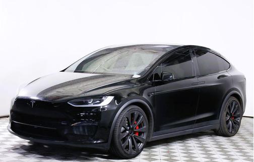 Solid Black 2023 Tesla Model X Plaid Tri Motor All-Wheel Drive