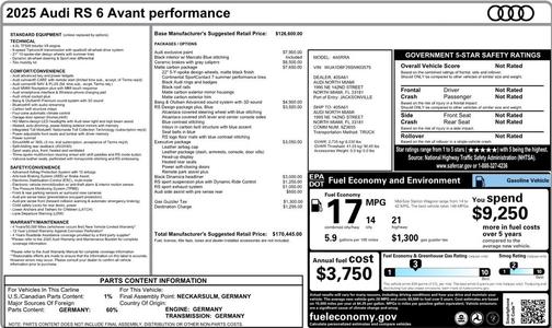 2025 Audi RS 6 Avant 4.0T