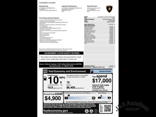 2021 Lamborghini Aventador SVJ Base