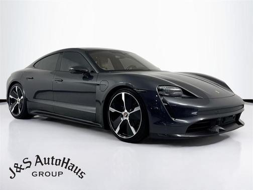 Gray 2022 Porsche Taycan Turbo S