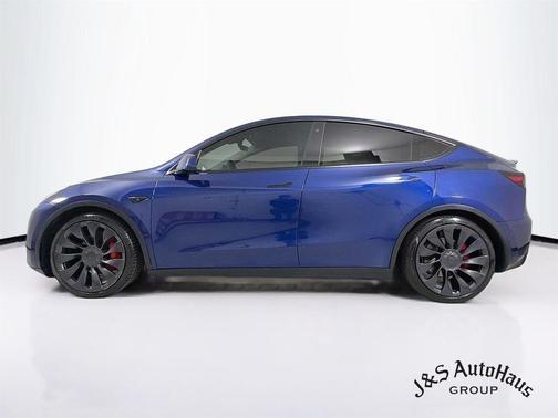 Blue 2020 Tesla Model Y Performance