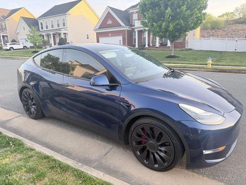 Blue 2020 Tesla Model Y Performance