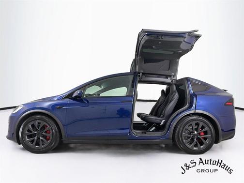 Blue 2024 Tesla Model X Plaid