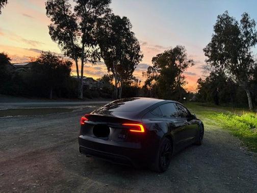 Black 2025 Tesla Model 3 Long Range