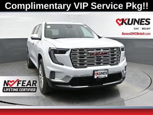 Glacier White Tricoat 2026 GMC Acadia Denali
