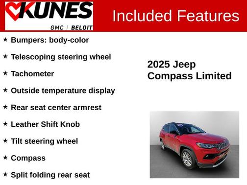 Red Hot Pearlcoat 2025 Jeep Compass Limited