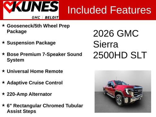 Volcanic Red Tintcoat 2026 GMC Sierra 2500 SLT