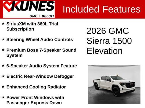 Summit White 2026 GMC Sierra 1500 Elevation