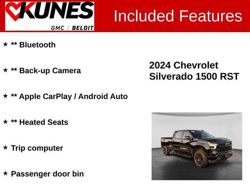 Black 2024 Chevrolet Silverado 1500 RST