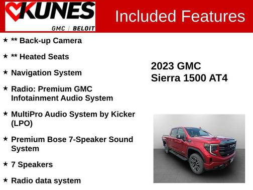 Volcanic Red Tintcoat 2023 GMC Sierra 1500 AT4