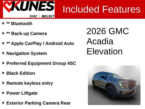 2026 GMC Acadia Elevation FWD