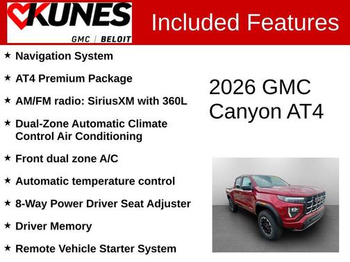 Volcanic Red Tintcoat 2026 GMC Canyon AT4