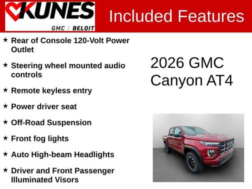 Volcanic Red Tintcoat 2026 GMC Canyon AT4