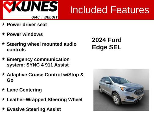 Silver Metallic 2024 Ford Edge SEL