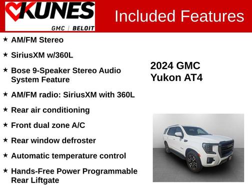 Summit White 2024 GMC Yukon 4WD AT4