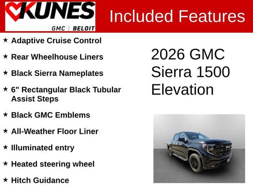 Onyx Black 2026 GMC Sierra 1500 Elevation