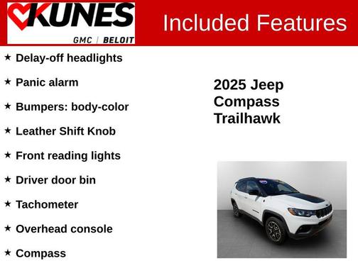 Bright White Clearcoat 2025 Jeep Compass Trailhawk