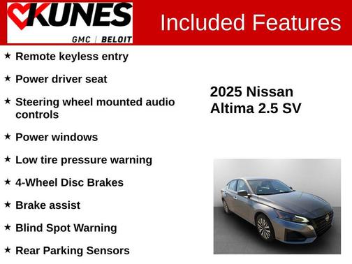 Gun Metallic 2025 Nissan Altima 2.5 SV