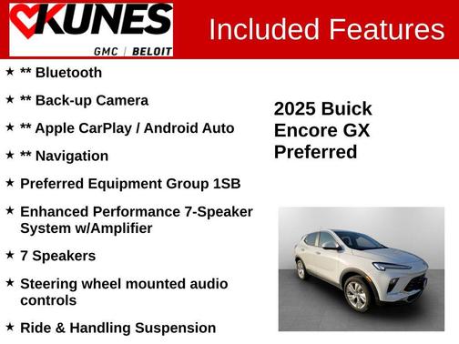 Summit White 2025 Buick Encore GX Preferred