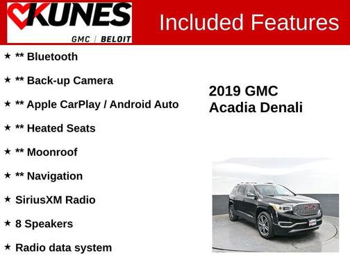 Ebony Twilight Metallic 2019 GMC Acadia Denali