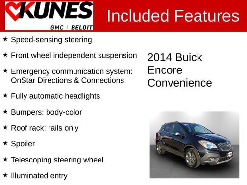 Carbon Black Metallic 2014 Buick Encore Convenience
