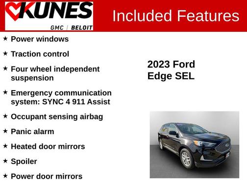 Black Metallic 2023 Ford Edge SEL