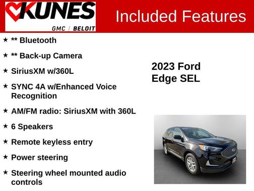 Black Metallic 2023 Ford Edge SEL