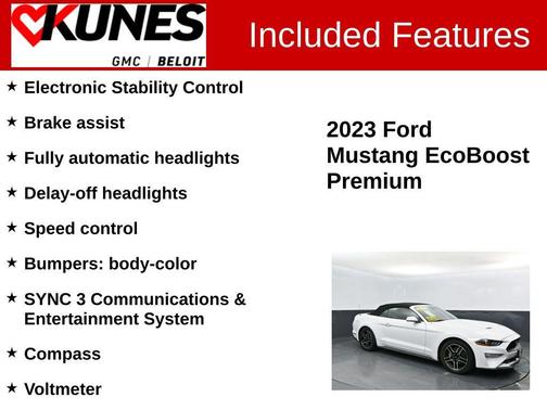 Oxford White 2023 Ford Mustang EcoBoost Premium