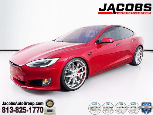 Red Multi-Coat 2017 Tesla Model S P100D