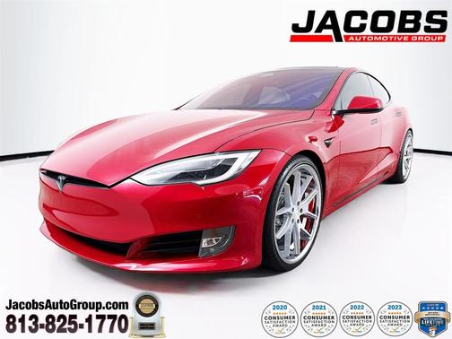 Red Multi-Coat 2017 Tesla Model S P100D