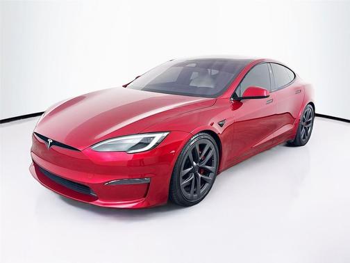 Red Multi-Coat 2023 Tesla Model S Plaid