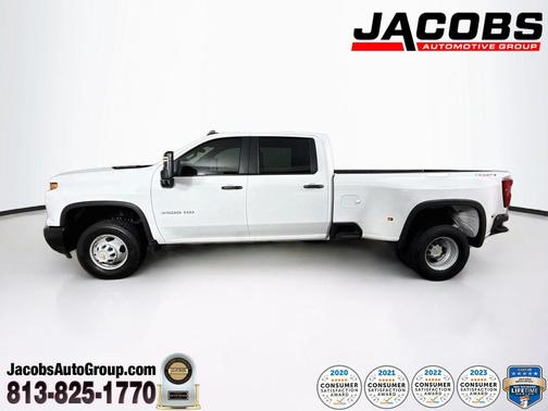 Summit White 2026 Chevrolet Silverado 3500 Crew Cab, Long Bed, WT Dual Rear Wheel, RWD