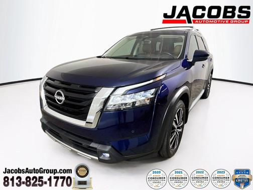 Deep Ocean Blue Pearl 2023 Nissan Pathfinder Platinum 4WD